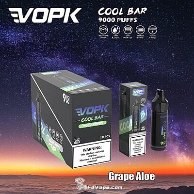 VOPK Cool Bar 9000 9k Puffs Vape jetable 0% 2% 3% 5% Nicotine 10 Goûts Direct Usine
