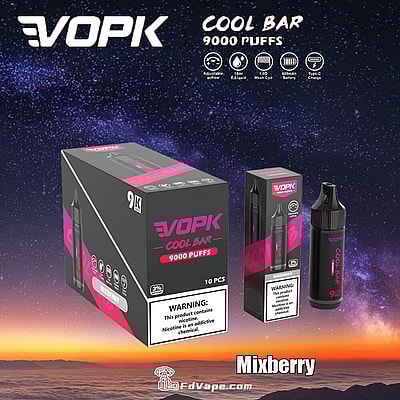 VOPK Cool Bar 9000 9k Puffs Disposable Vape 0% 2% 3% 5% Nicotine 10Tastes Factory Direct