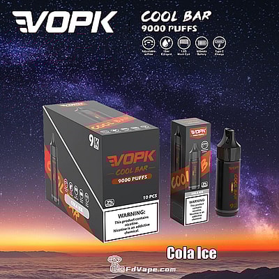 VOPK Cool Bar 9000 9k Puffs Disposable Vape 0% 2% 3% 5% Nicotine 10Tastes Factory Direct