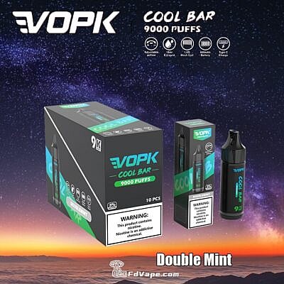 VOPK Cool Bar 9000 9k Puffs Vape jetable 0% 2% 3% 5% Nicotine 10 Goûts Direct Usine