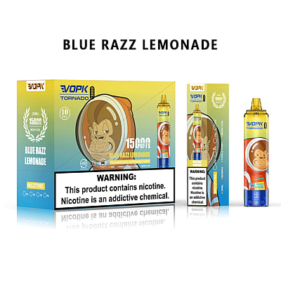 VOPK TORNADO 15000 15k Puffs Disposable Vape 0% 2% 3% 5% Nicotine 10Tastes LED Display Factory Direct