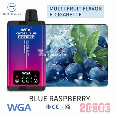 WGA Crystal Plus 20000 20K Puffs Double Taste Disposable Vape 5% Nicotine 18Tastes LED Display Factory Direct