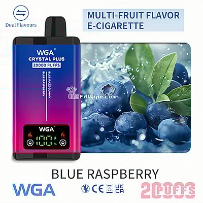 WGA Crystal Plus 20000 20K Puffs Double Taste Disposable Vape 5% Nicotine 18Tastes LED-scherm Fabrieksdirect