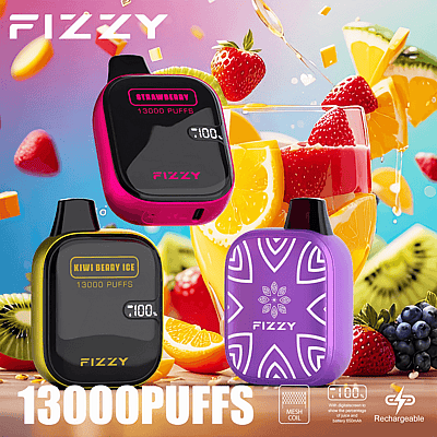 Fizzy Boom 12k 13000 Puffs Disposable Vape Pen 2% 5% Nicotine 12Tastes LED Display Factory Direct