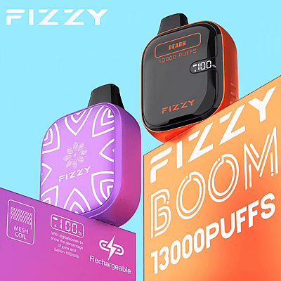 Fizzy Boom 12k 13000 Puffs Disposable Vape Pen 2% 5% Nicotine 12Tastes LED Display Factory Direct