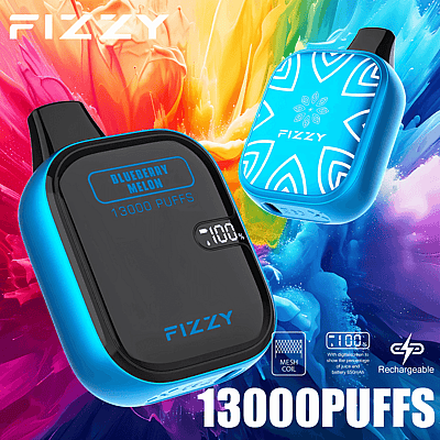 Fizzy Boom 12k 13000 Puffs Disposable Vape Pen 2% 5% Nicotine 12Tastes LED Display Factory Direct