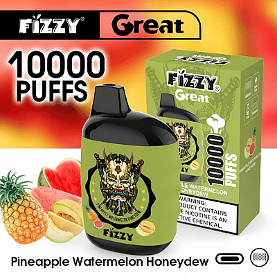 Fizzy Great 10k 10000 Puffs Wegwerp Vape Pen 2% 5% Nicotine 10Tastes Fabriek Direct