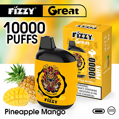 Fizzy Great 10k 10000 Puffs Wegwerp Vape Pen 2% 5% Nicotine 10Tastes Fabriek Direct