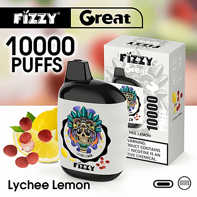 Fizzy Great 10k 10000 Puffs Wegwerp Vape Pen 2% 5% Nicotine 10Tastes Fabriek Direct