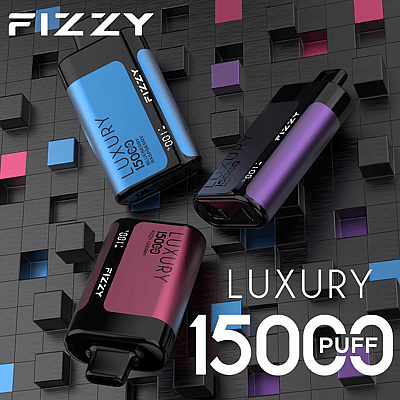 Fizzy Luxury 15k 15000 Puffs Disposable Vape Pen 2% 5% Nicotine 15Tastes-LED Display -Factory Direct