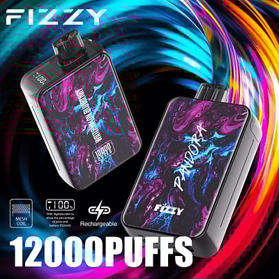 Fizzy Pandora 12k 12000 Puffs Disposable Vape Pen 2% 5% Nicotine 12Tastes LED Display Factory Direct