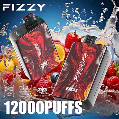 Fizzy Pandora 12k 12000 Puffs Disposable Vape Pen 2% 5% Nicotine 12Tastes LED Display Factory Direct