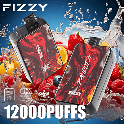 Fizzy Pandora 12k 12000 Puffs Stylo Vape Jetable 2% 5% Nicotine 12 Goûts Affichage LED Directement depuis l'usine