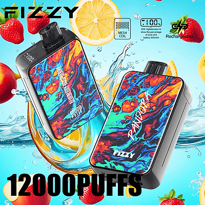 Fizzy Pandora 12k 12000 Puffs Stylo Vape Jetable 2% 5% Nicotine 12 Goûts Affichage LED Directement depuis l'usine