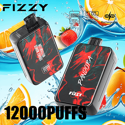 Fizzy Pandora 12k 12000 Puffs Stylo Vape Jetable 2% 5% Nicotine 12 Goûts Affichage LED Directement depuis l'usine