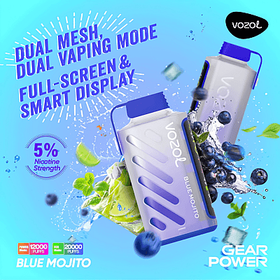 VOZOL Gear Power 20k 20000 Dual Mode Disposable Vape 5% Nicotine 20Tastes LED Display Factory Direct