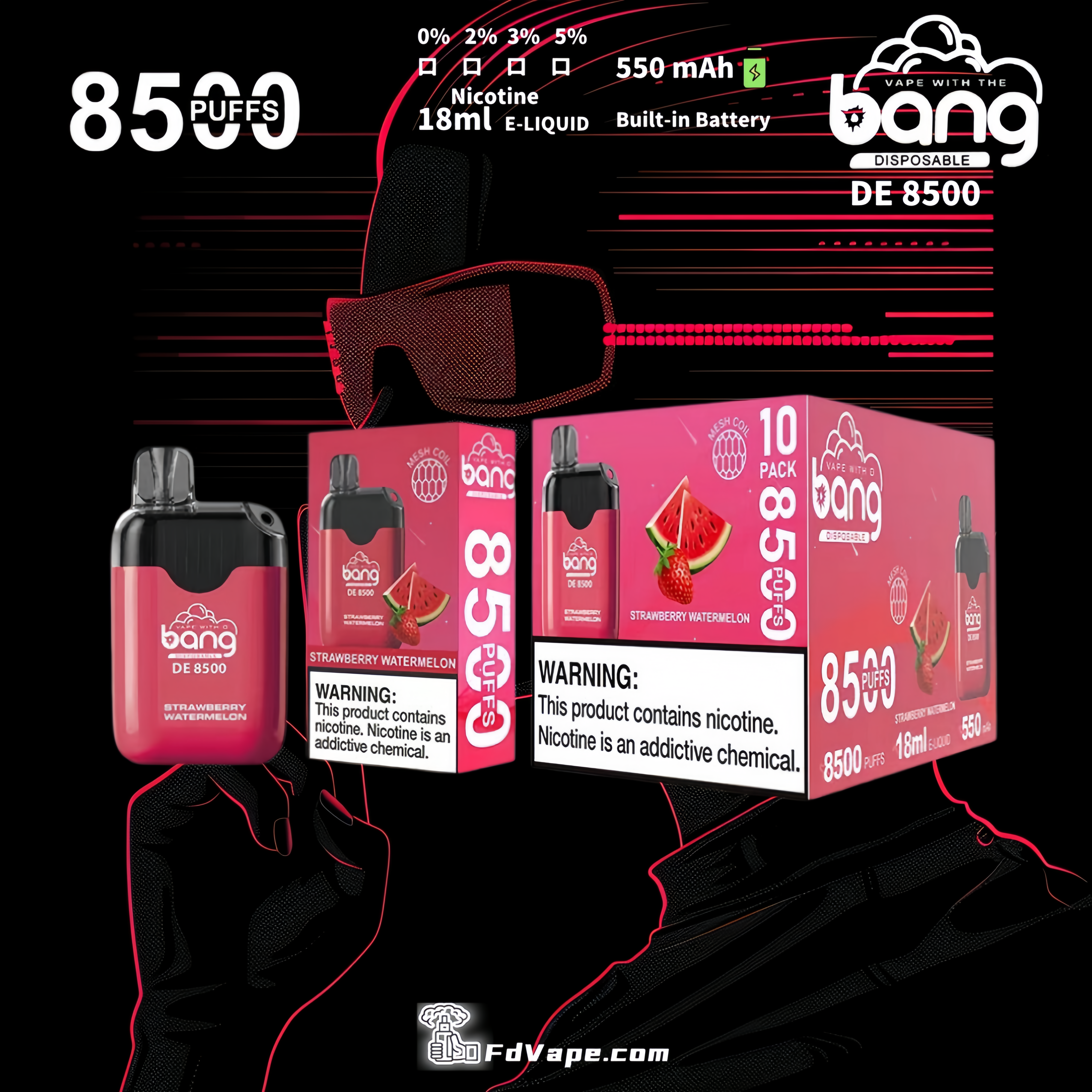 Original Wholesale Bang DE 8500 Puffs Disposable Vape - High-capacity disposable vaping device