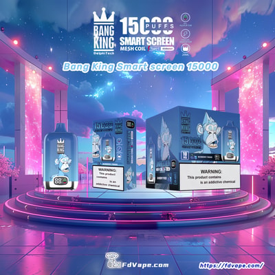Bang King Smart Screen 15000 Puffs Disposable Vape - Long-lasting disposable vape device with smart screen display