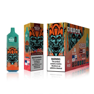 Bang Tornado 12000 Puffs Jetable Vape - Appareil de vape jetable haute capacité offrant 12 000 bouffées