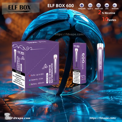 riginal Wholesale ELF BOX 600 Puffs Disposable Vape - Compact disposable vaping device
