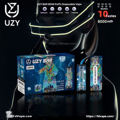 UZY BAR 8000 Puffs Disposable Vape - High-capacity disposable vaping device