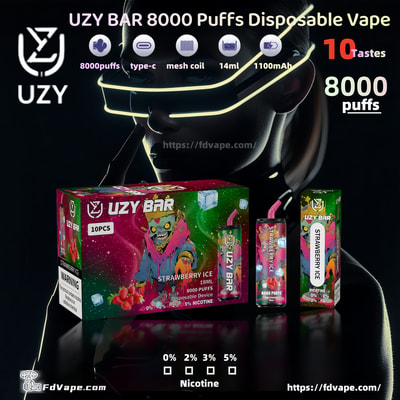UZY BAR 8000 Puffs Disposable Vape - High-capacity disposable vaping device