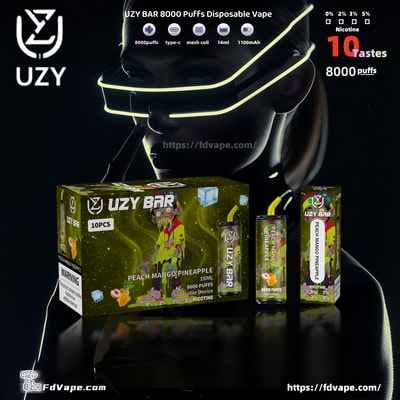 UZY BAR 8000 Puffs Disposable Vape - High-capacity disposable vaping device