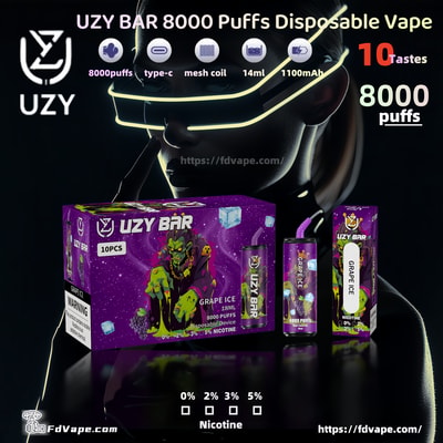 UZY BAR 8000 Puffs Disposable Vape - High-capacity disposable vaping device