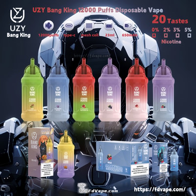 Venda por atacado original UZY Bang King 12000 Puffs Vape descartável - dispositivo vaping descartável de alta capacidade