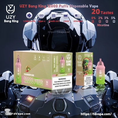 Original Wholesale UZY Bang King 12000 Puffs Disposable Vape - High-capacity disposable vaping device