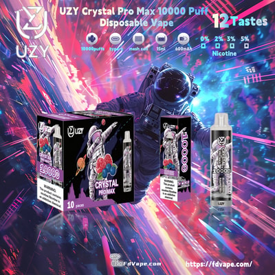 Original grossist UZY Crystal Pro Max 10000 Puff Disposable Vape
