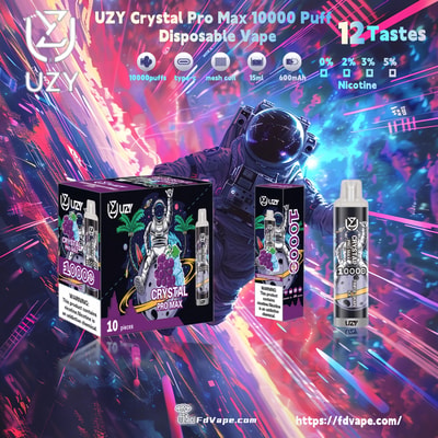Original grossist UZY Crystal Pro Max 10000 Puff Disposable Vape