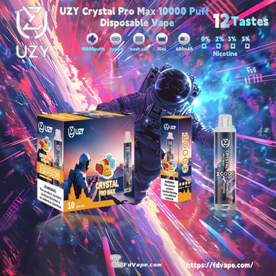 Original grossist UZY Crystal Pro Max 10000 Puff Disposable Vape