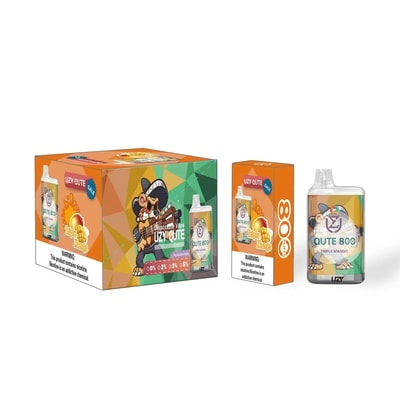 UZY QUTE 800 puffs is a disposable electronic cigarette. With a built-in 550mAh battery and 3.0ml of pre-filled nicotine salt e-liquid, this compact device delivers up to 800 puffs of smoke, and the 1.2 Ohm mesh coil RGB Light delivers pure flavor for a fantastic taste from the first to the last puff