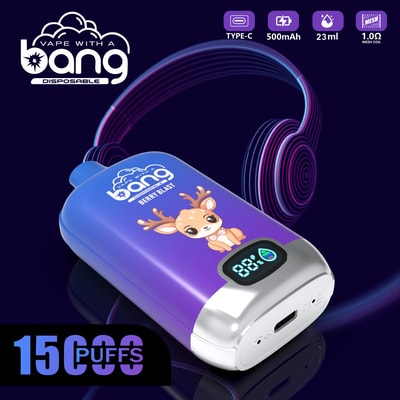 Bang Digital 15000 15k Puffs LED Power Display Wholesale Original Disposable Vape - High-capacity disposable vaping device with LED power display