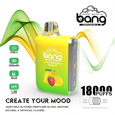 Bang Rocket 18000 Puffs Disposable Vape - High-capacity disposable vape device with 18000 puffs