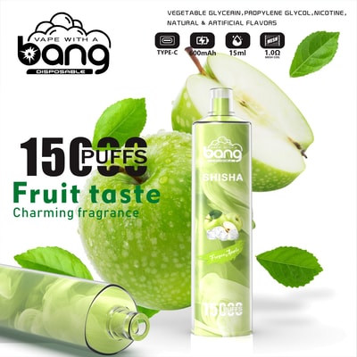 Bang SHISHA 15000 パフ使い捨てベイプ - 15000 パフを提供する使い捨てベイプデバイス