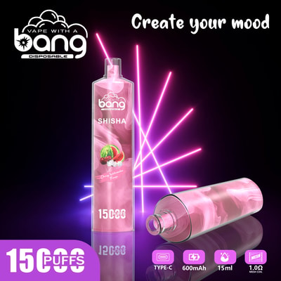 Bang SHISHA 15000 パフ使い捨てベイプ - 15000 パフを提供する使い捨てベイプデバイス