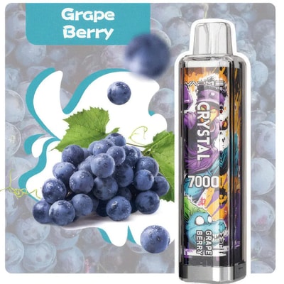 VAPME CRYSTAL 7000 Puffs Disposable Vape - High-capacity disposable vape device offering 7000 puffs