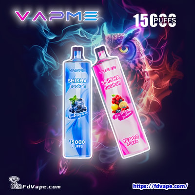 Vapme Shisha Hookah 15000 15k Puffs Jetable Vape - Dispositif de vape jetable haute capacité offrant 15000 bouffées