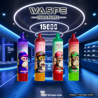 WASPE 15000 15k Puffs Jetable Vape - Appareil de vape jetable haute capacité offrant 15 000 bouffées