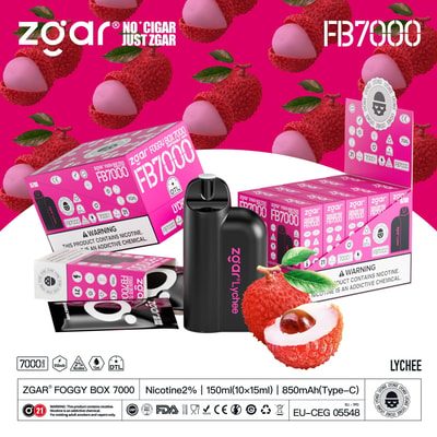 ZGAR Foggy Box 7000 7K Puffs Disposable Vape - High-capacity disposable vape device offering 7000 puffs