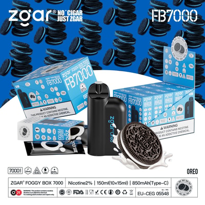 ZGAR Foggy Box 7000 7K Puffs Disposable Vape - High-capacity disposable vape device offering 7000 puffs
