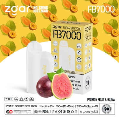 ZGAR Foggy Box 7000 7K Puffs Disposable Vape - High-capacity disposable vape device offering 7000 puffs