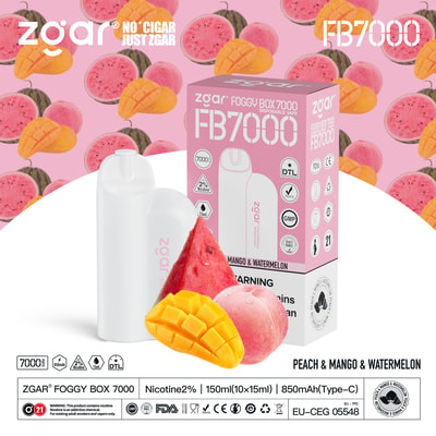 ZGAR Foggy Box 7000 7K Puffs Disposable Vape - High-capacity disposable vape device offering 7000 puffs