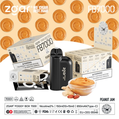 ZGAR Foggy Box 7000 7K Puffs Disposable Vape - High-capacity disposable vape device offering 7000 puffs
