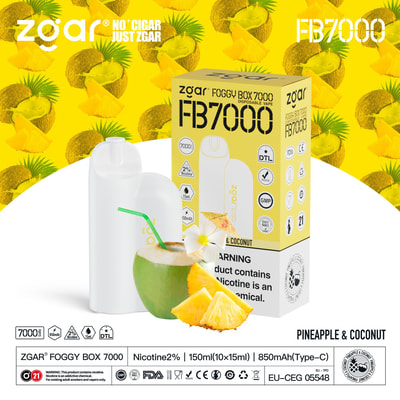 ZGAR Foggy Box 7000 7K Puffs Disposable Vape - High-capacity disposable vape device offering 7000 puffs