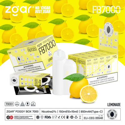ZGAR Foggy Box 7000 7K Puffs Disposable Vape - High-capacity disposable vape device offering 7000 puffs
