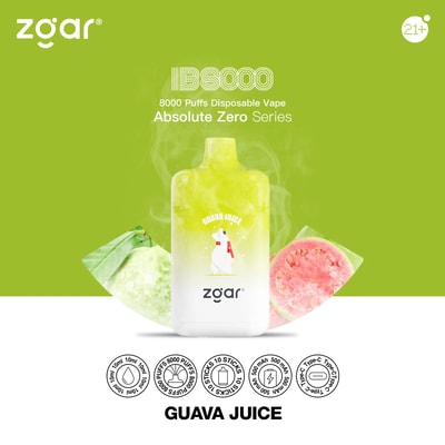 ZGAR ICE BOX 8000 8k Puffs Disposable Vape - High-capacity disposable vape device offering 8000 puffs