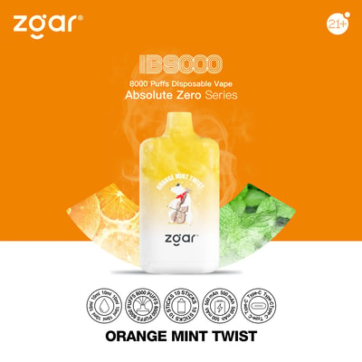 ZGAR ICE BOX 8000 8k Puffs Disposable Vape - High-capacity disposable vape device offering 8000 puffs